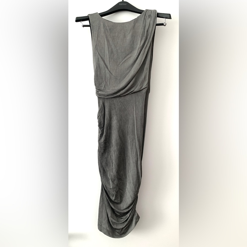 ❗️CLEAROUT❗️ EUC! ALICE + OLIVIA by Stacey Bendet Air gunmetal ruched DRESS - XS